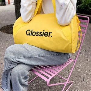 Brand New Glossier Yellow Duffel Bag